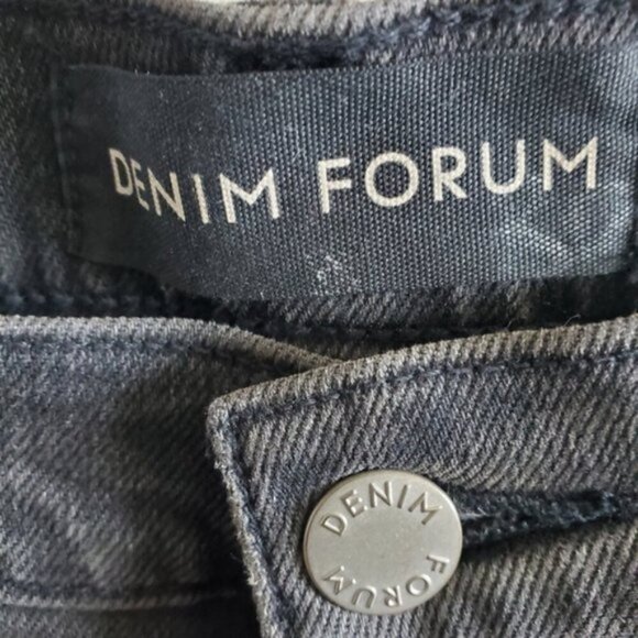 Aritzia Denim Forum Black Wash The Arlo High-rise Straight 28L Size 23 - Picture 6 of 8